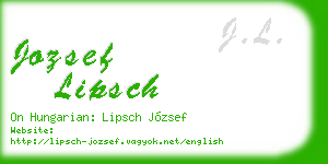 jozsef lipsch business card